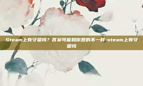 Steam上有守望吗？答案可能和你想的不一样-steam上有守望吗