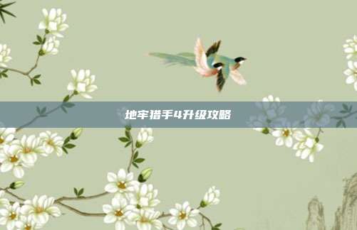 地牢猎手4升级攻略