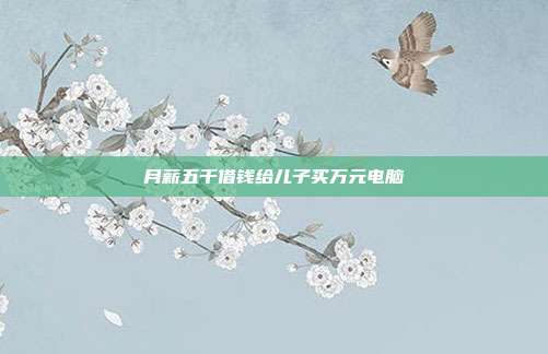 月薪五千借钱给儿子买万元电脑