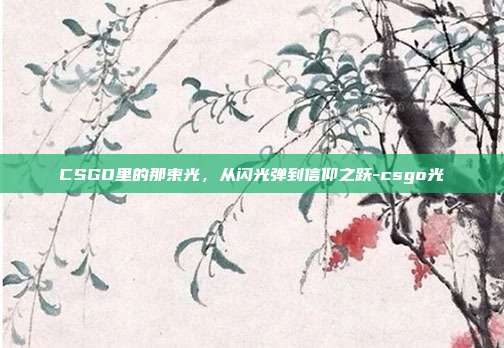 CSGO里的那束光，从闪光弹到信仰之跃-csgo光