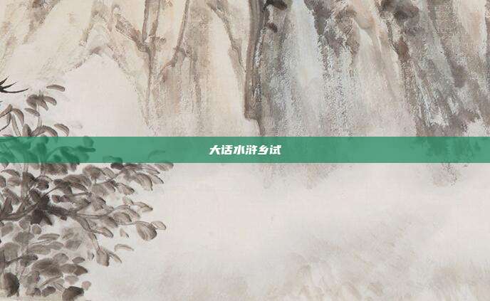 大话水浒乡试