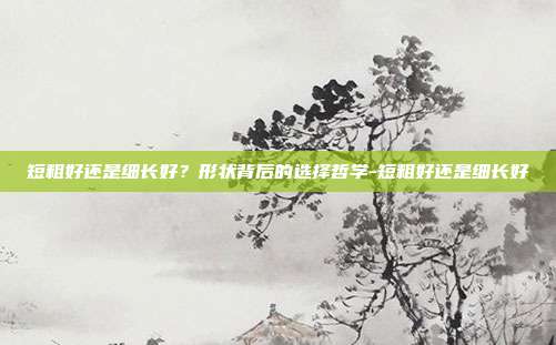 短粗好还是细长好？形状背后的选择哲学-短粗好还是细长好