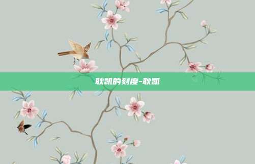 耿凯的刻度-耿凯