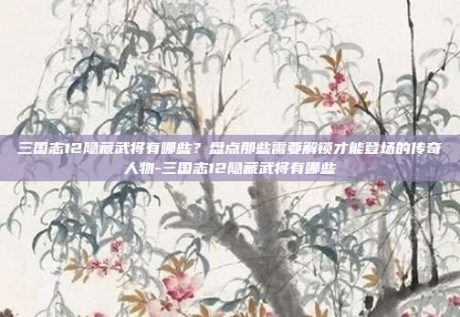 三国志12隐藏武将有哪些?盘点那些需要解锁才能登场的传奇人物-三国志12隐藏武将有哪些