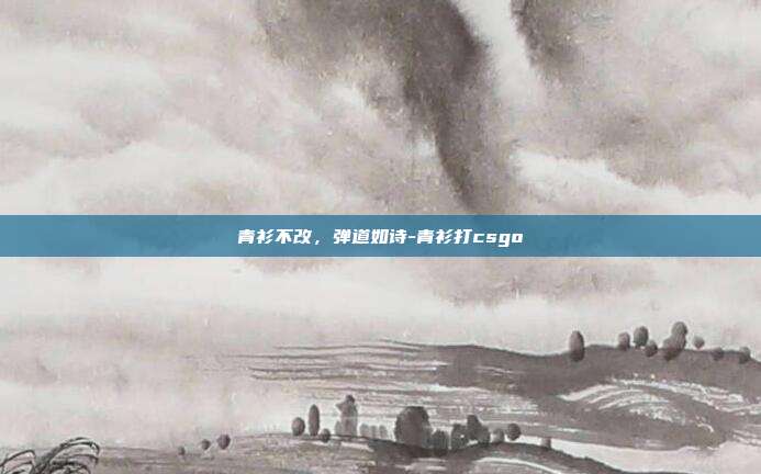 青衫不改，弹道如诗-青衫打csgo