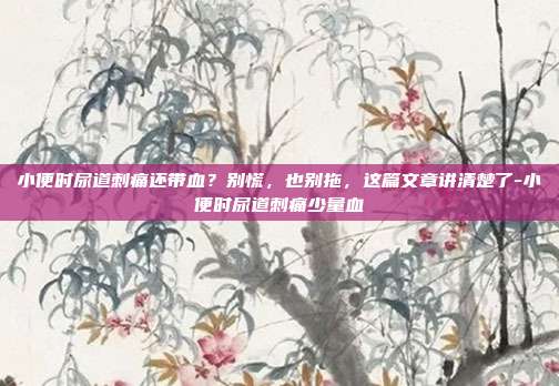 小便时尿道刺痛还带血？别慌，也别拖，这篇文章讲清楚了-小便时尿道刺痛少量血