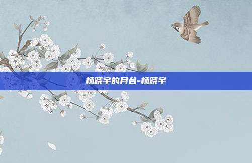杨晓宇的月台-杨晓宇