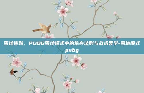 雪地迷踪,PUBG雪地模式中的生存法则与战术美学-雪地模式pubg