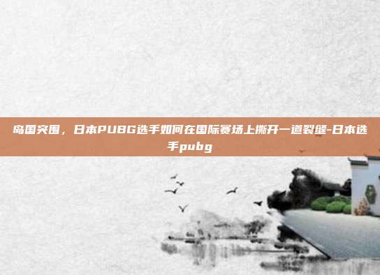 岛国突围，日本PUBG选手如何在国际赛场上撕开一道裂缝-日本选手pubg