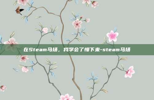 在Steam马场，我学会了慢下来-steam马场