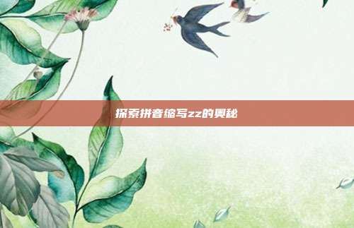 探索拼音缩写zz的奥秘