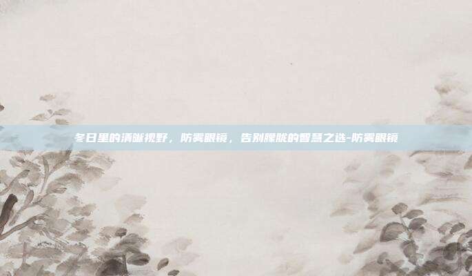 冬日里的清晰视野，防雾眼镜，告别朦胧的智慧之选-防雾眼镜