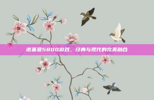 诺基亚5800游戏，经典与现代的完美融合