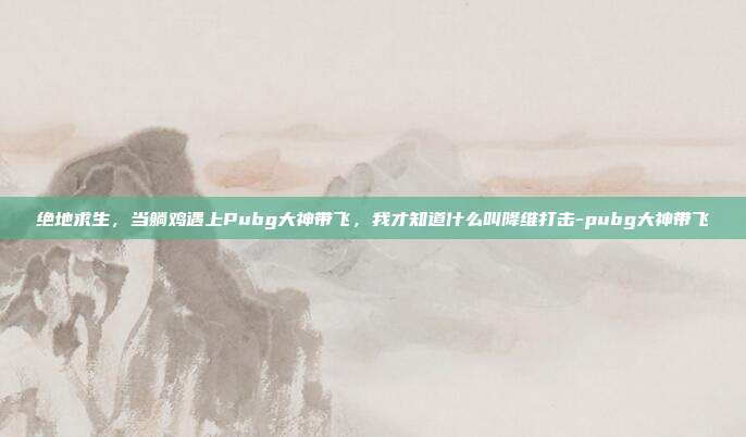 绝地求生，当躺鸡遇上Pubg大神带飞，我才知道什么叫降维打击-pubg大神带飞