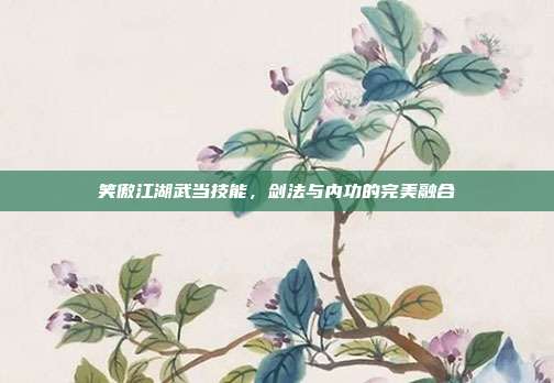 笑傲江湖武当技能，剑法与内功的完美融合
