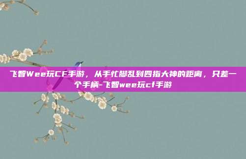 飞智Wee玩CF手游，从手忙脚乱到四指大神的距离，只差一个手柄-飞智wee玩cf手游