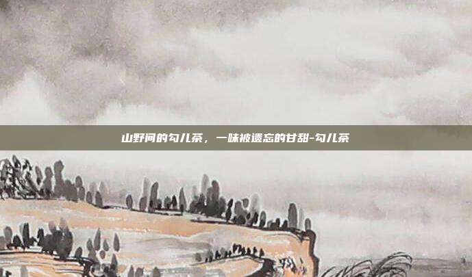 山野间的勾儿茶，一味被遗忘的甘甜-勾儿茶