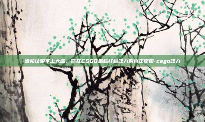 当枪法跟不上大脑，你在CSGO里越打越吃力的真正原因-csgo吃力