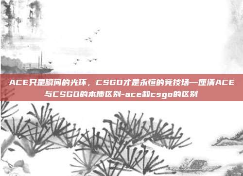 ACE只是瞬间的光环，CSGO才是永恒的竞技场—厘清ACE与CSGO的本质区别-ace和csgo的区别