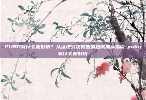 PUBG有什么枪好用?从落地到决赛圈的枪械推荐指南-pubg有什么枪好用