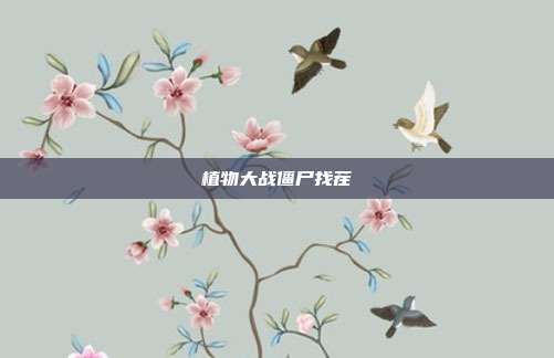 植物大战僵尸找茬