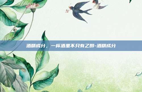 酒精成分，一杯酒里不只有乙醇-酒精成分