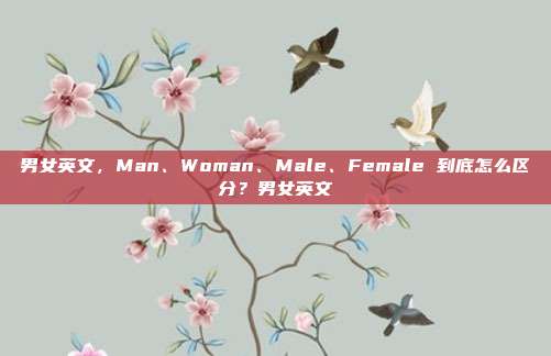男女英文,Man、Woman、Male、Female 到底怎么区分?男女英文