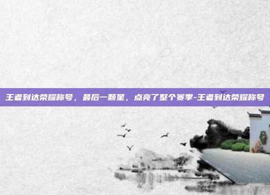 王者到达荣耀称号，最后一颗星，点亮了整个赛季-王者到达荣耀称号