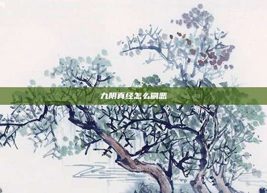 九阴真经怎么刷恶