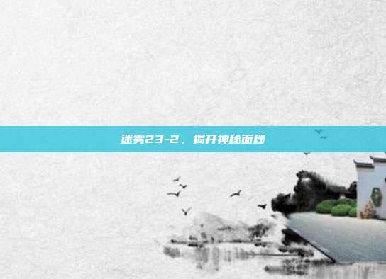 迷雾23-2，揭开神秘面纱