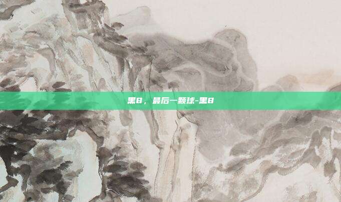 黑8,最后一颗球-黑8