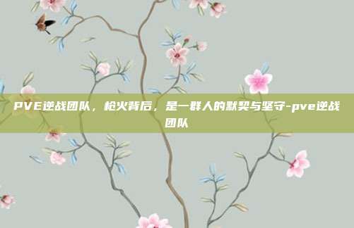 PVE逆战团队，枪火背后，是一群人的默契与坚守-pve逆战团队