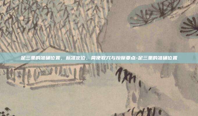 足三里的准确位置，标准定位、简便取穴与按摩要点-足三里的准确位置
