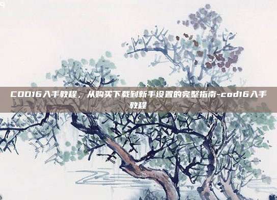 COD16入手教程,从购买下载到新手设置的完整指南-cod16入手教程