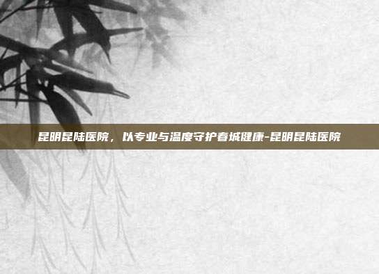昆明昆陆医院,以专业与温度守护春城健康-昆明昆陆医院
