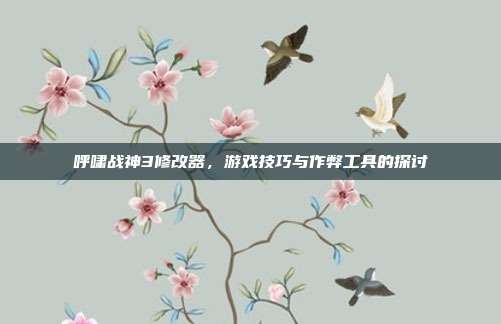 呼啸战神3修改器,游戏技巧与作弊工具的探讨