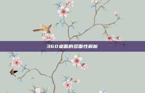 360桌面的多面性解析