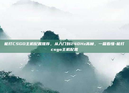 能打CSGO主机配置推荐,从入门到240Hz高帧,一篇看懂-能打csgo主机配置