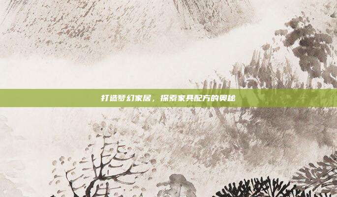 打造梦幻家居,探索家具配方的奥秘