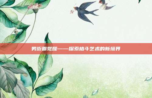 男街霸觉醒——探索格斗艺术的新境界