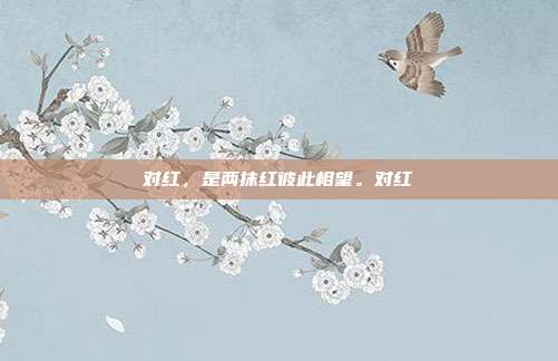 对红,是两抹红彼此相望。对红