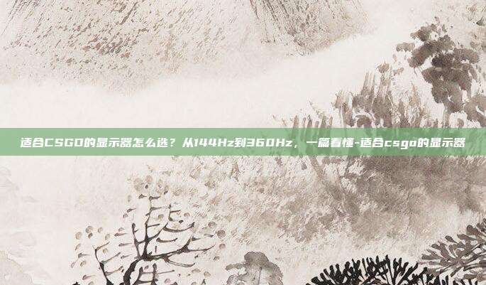 适合CSGO的显示器怎么选?从144Hz到360Hz,一篇看懂-适合csgo的显示器
