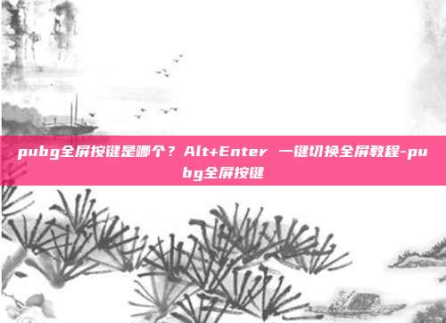 pubg全屏按键是哪个？Alt+Enter 一键切换全屏教程-pubg全屏按键