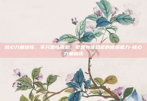 核心力量训练，不只是练腹肌，更是身体稳定的底层能力-核心力量训练