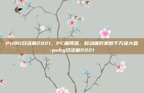 PUBG日活量2021,PC端降温,移动端仍是数千万级大盘-pubg日活量2021