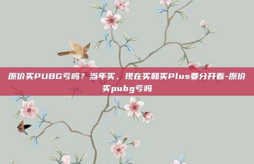 原价买PUBG亏吗?当年买、现在买和买Plus要分开看-原价买pubg亏吗