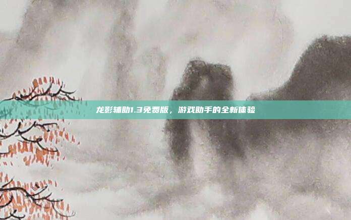 龙影辅助1.3免费版，游戏助手的全新体验
