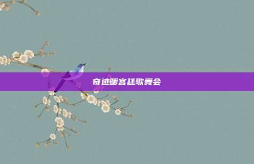 奇迹暖宫廷歌舞会