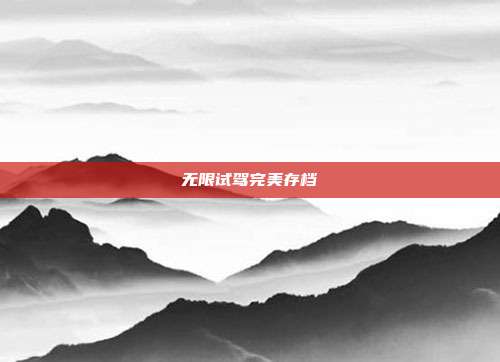 无限试驾完美存档