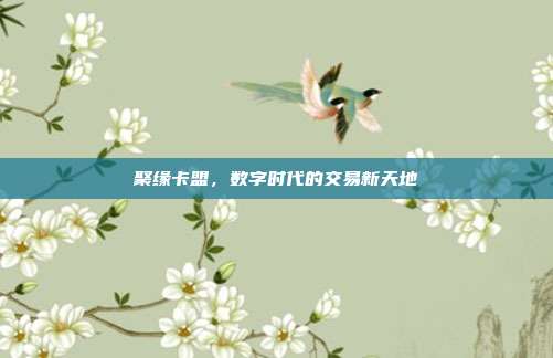 聚缘卡盟,数字时代的交易新天地